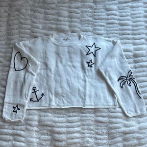 Z Supply lightweight Nautical Crewneck Sweater ⚓️🖤⭐️🌴